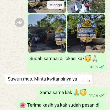 Pengiriman Papan Bunga Duka Larangan