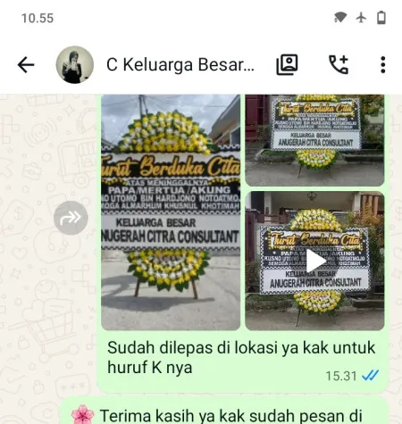 Pengiriman Papan Bunga Duka Larangan