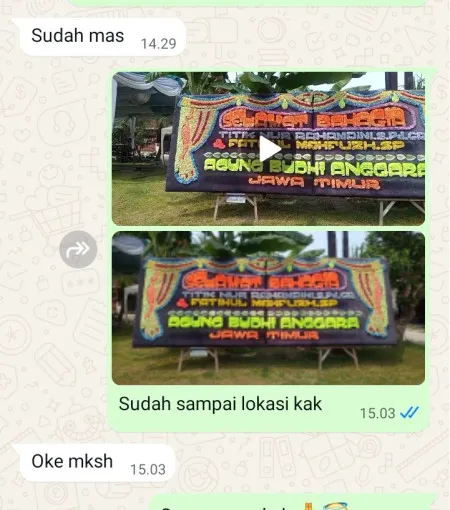 Pengiriman Papan Bunga Larangan